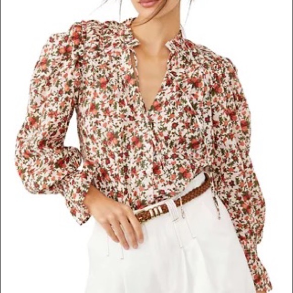 FREE PEOPLE Meant To Be Blouse NWT S Vintage Combo - Picture 9 of 9
